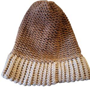 Brown Knit Beanie, Hand Made
